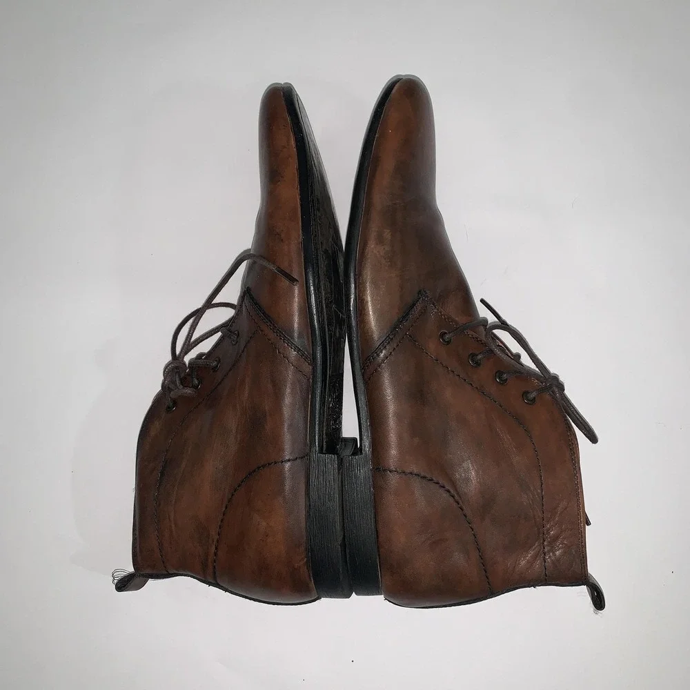 Bed Stu Boots Mens Size 9 Brown Leather Chukka Ankle Lace Up Casual Bryden